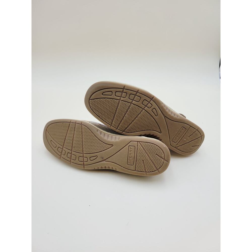Sperry Angelfish Women's Boat Shoes Size 8 Tan Leather Mesh Loafers 9102047 Used - Picture 8 of 9